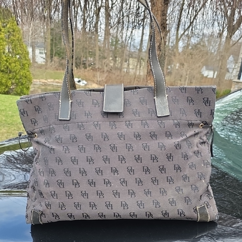 Dooney & Bourke Black Monogram Canvas Tote
